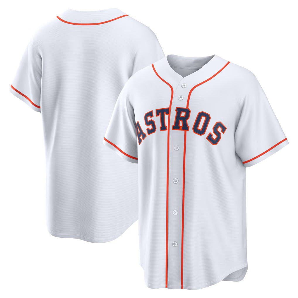 Houston Astros White Puhics Home Replica Jersey