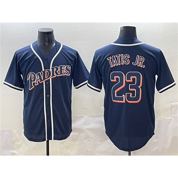 San Diego Padres #23 Fernando Tatis Jr. Navy Puhics Stitched Jersey