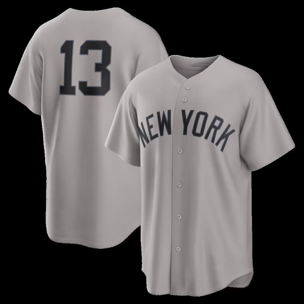 New York Yankees #13 Jazz Chisholm Jr. Gray Puhics Road Replica Jersey 2