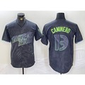 Tampa Bay Rays #13 Junior Caminero Charcoal Puhics 2024 City Connect Limited Stitched Jersey