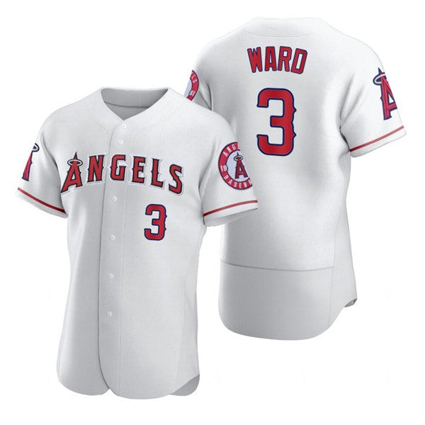 Los Angeles Angels #3 Waylor Ward White Puhics Flex Base Stitched Jersey
