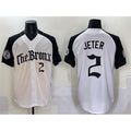 New York Yankees #2 Derek Jeter White Black Puhics 'Gothic Legacy Edition' Vapor Premier Limited Stitched Jersey