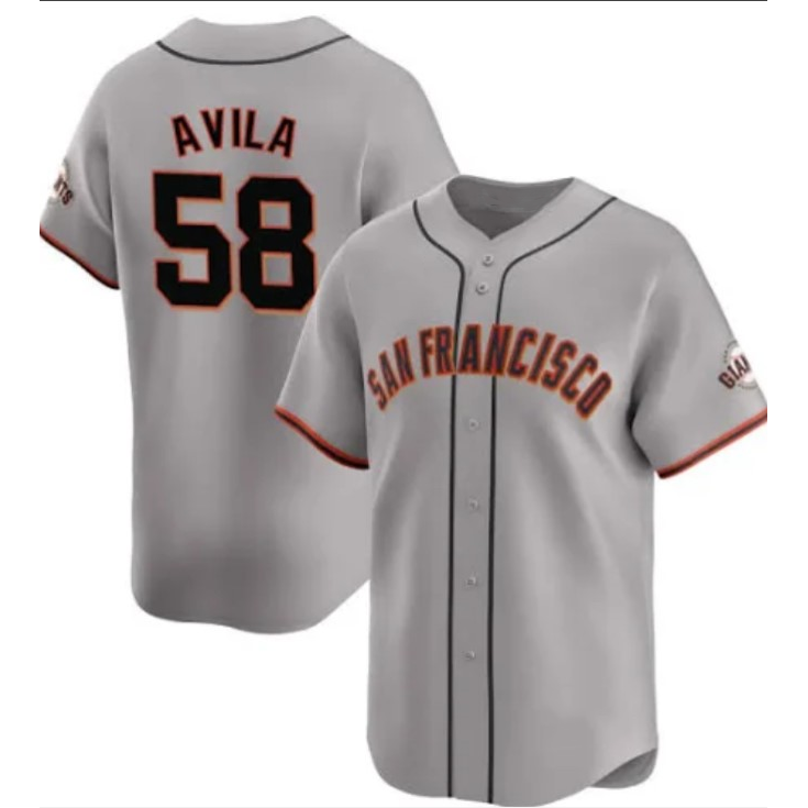 San Francisco Giants #58 Nick Avila Gray Puhics Away Limited Stitched Jersey