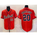 Detroit Tigers #20 Spencer Torkelson Orange Puhics With Patch Vapor Premier Limited Stitched Jersey