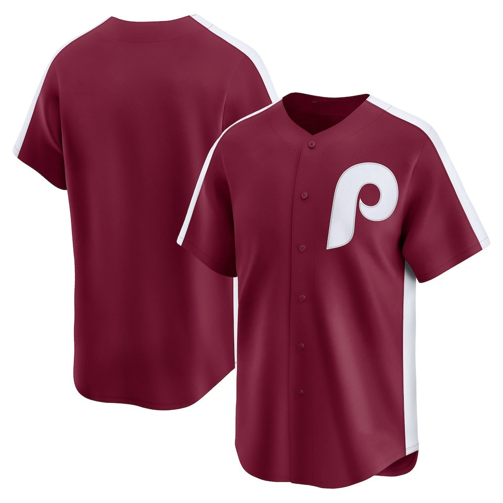 Philadelphia Phillies Maroon Puhics Throwback Cooperstown Collection Limited Jersey