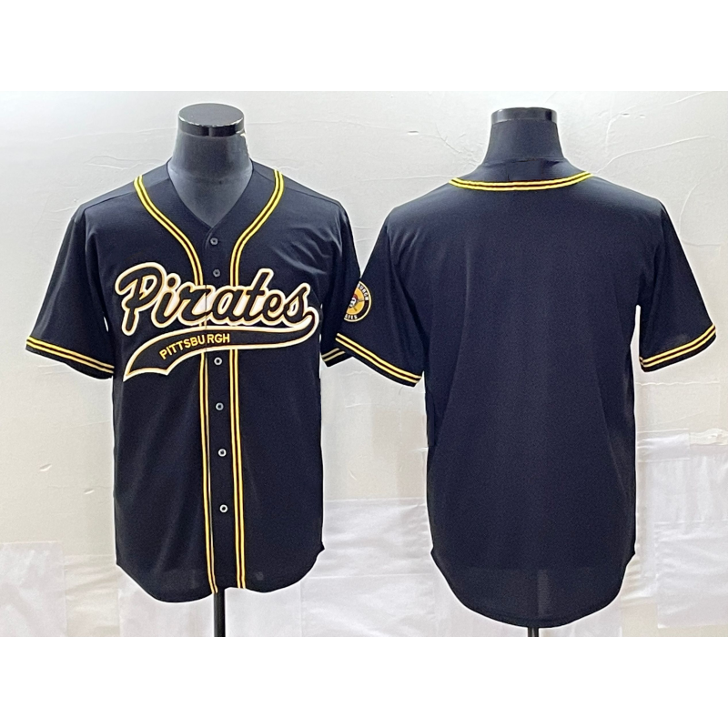 Pittsburgh Pirates Blank Black Puhics Cool Base Stitched Jersey