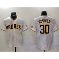San Diego Padres #30 Eric Hosmer White Puhics Stitched Cool Base Jersey 2