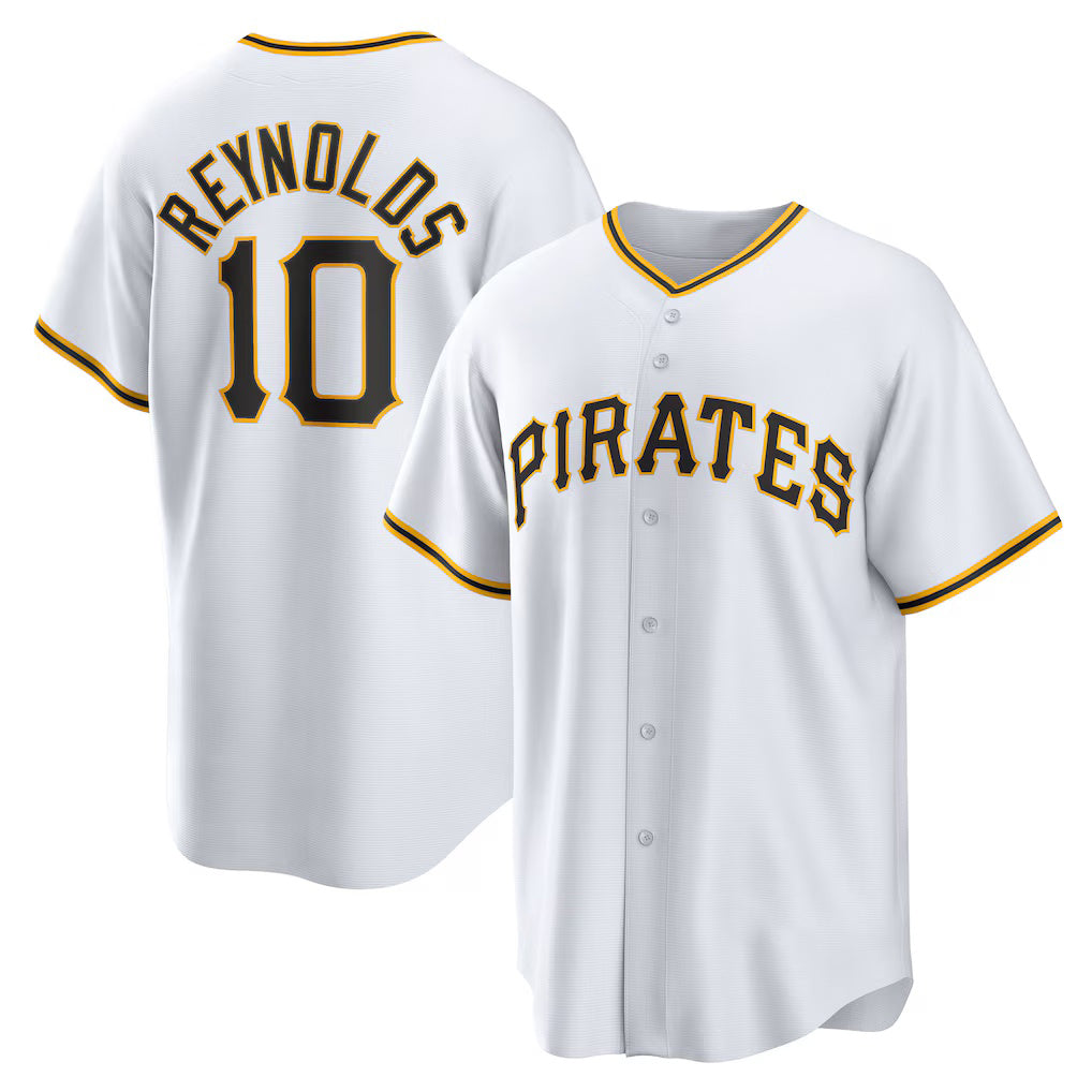 Pittsburgh Pirates #10 Bryan Reynolds White Puhics Replica Player Jersey