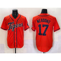 Detroit Tigers #17 Parker Meadows Orange Puhics With Patch Cool Base Stitched Jersey