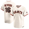 San Francisco Giants #16 Rafael Devers Cream Puhics Home Limited Player Jersey
