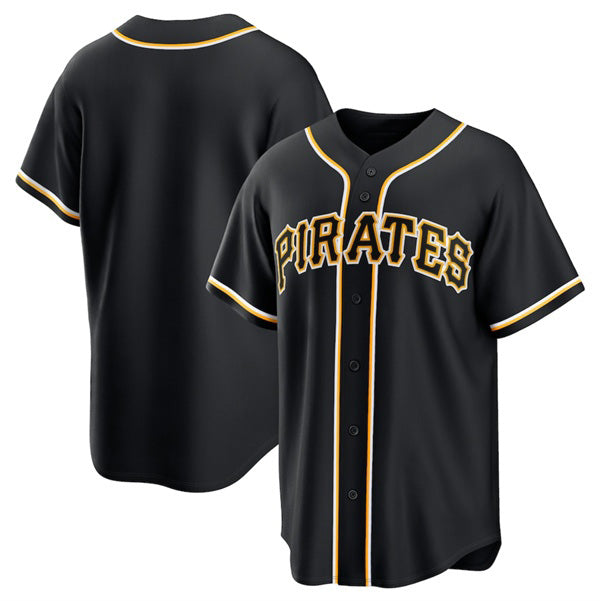 Pittsburgh Pirates Blank Black Puhics Out Stitched Jersey