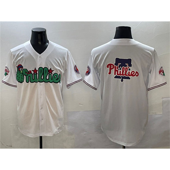 Philadelphia Phillies Team Big Logo White Puhics Phanatic Limited Stitched Jersey