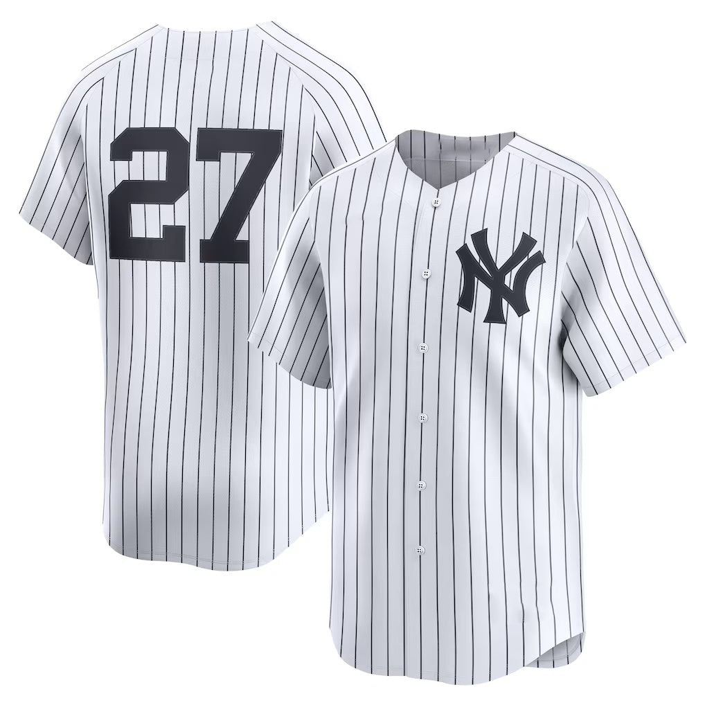 New York Yankees #27 Giancarlo Stanton White Puhics Home Limited Player Jersey 2