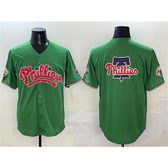 Philadelphia Phillies Team Big Logo Green Puhics Phanatic Limited Stitched Jersey