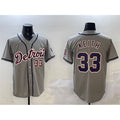 Detroit Tigers #33 Colt Keith Gray Puhics Cool Base Stitched Jersey