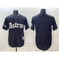 Houston Astros Blank Black Puhics Gothic 'Houston Born Barrio Raised' Limited Stitched Jersey