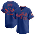 New York Mets #22 Juan Soto Royal Puhics Alternate Limited Player Jersey