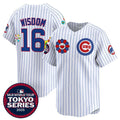 Chicago Cubs #16 Patrick Wisdom White Puhics 2025 Tokyo Series Limited Stitched Jersey