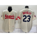 Los Angeles Angels #23 Archie Bradley Cream Puhics 2022 City Connect Cool Base Stitched Jersey
