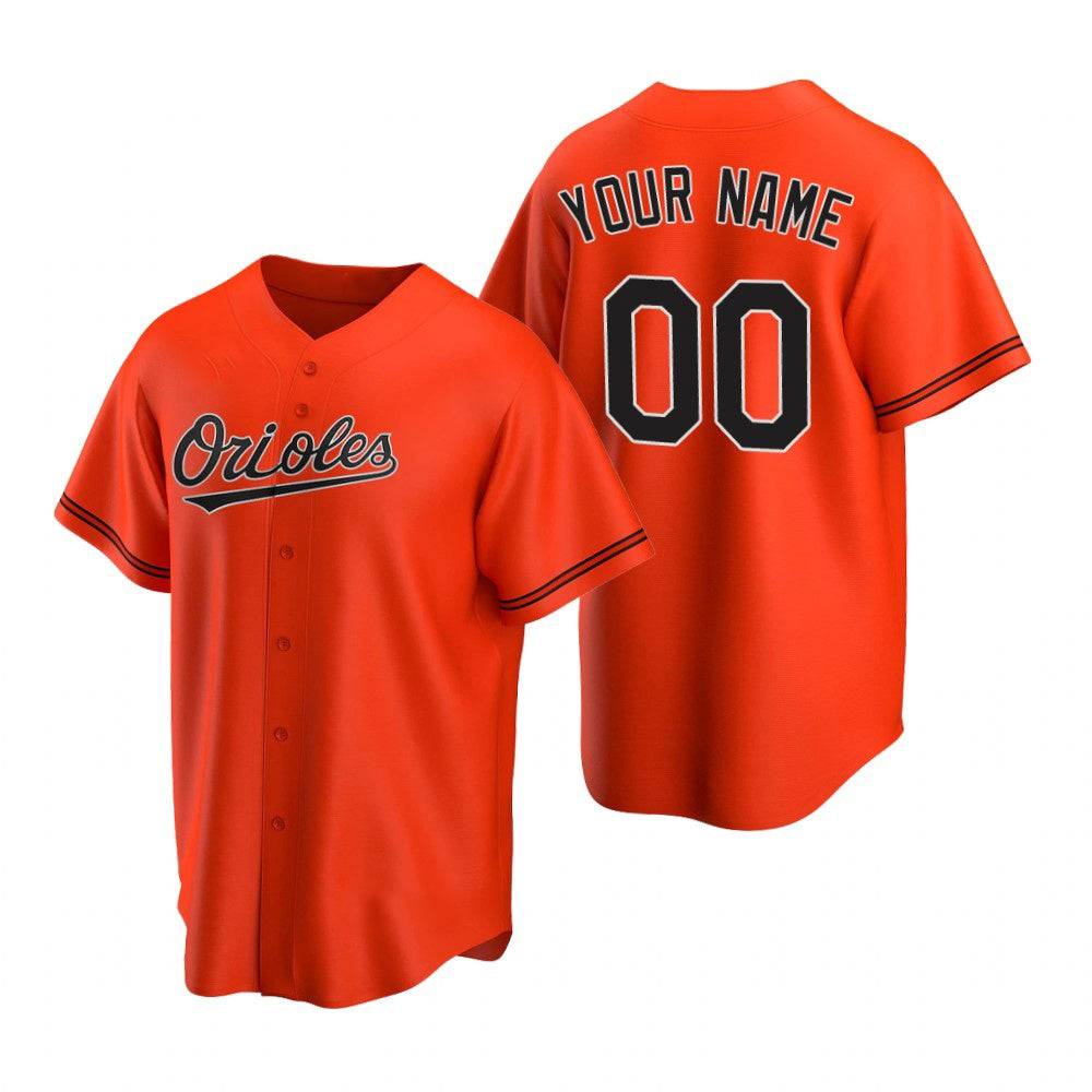 Custom Baltimore Orioles Orange Puhics 2020 Stitched Cool Base Jersey