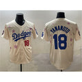 Los Angeles Dodgers #18 Yoshinobu Yamamoto Cream Puhics 2025 Tokyo Series Limited Stitched Jersey