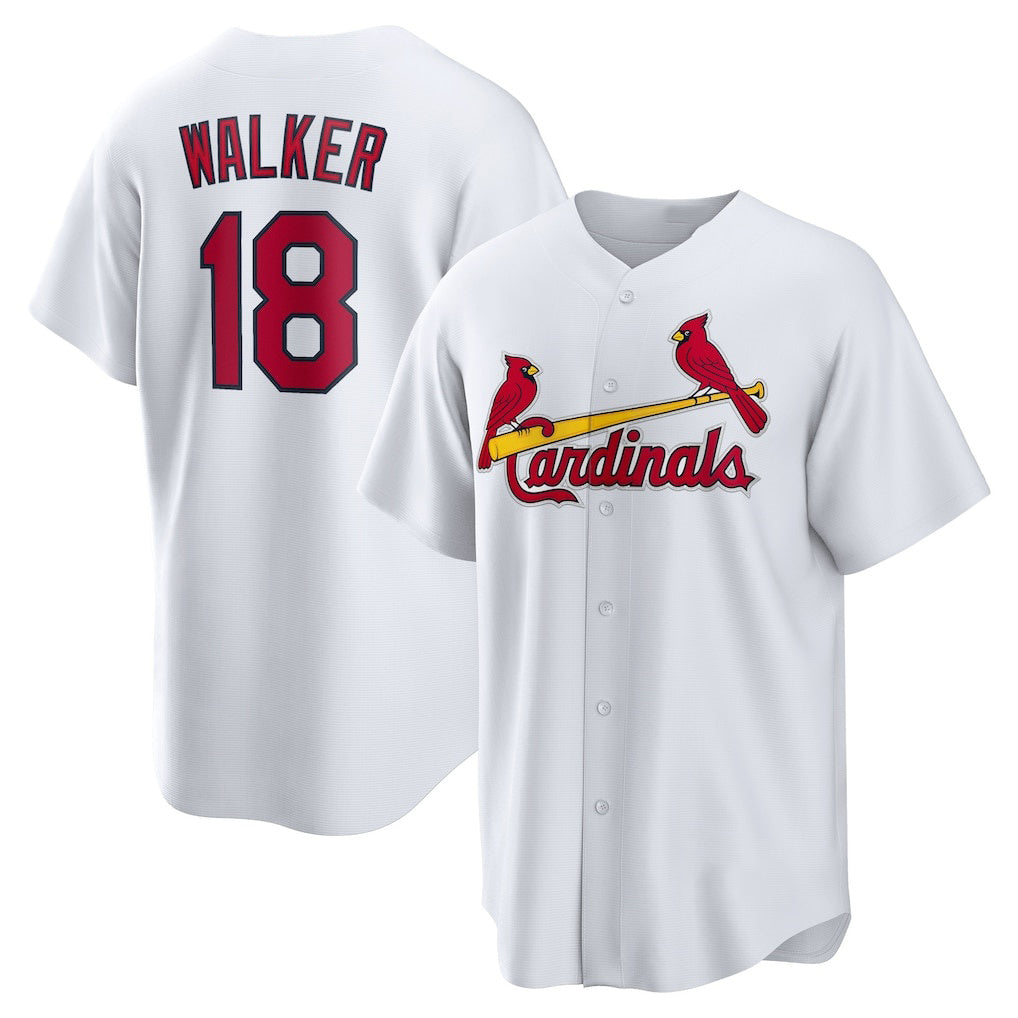St. Louis Cardinals #18 Jordan Walker White Puhics Home Official Replica Player Jersey