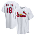 St. Louis Cardinals #18 Jordan Walker White Puhics Home Official Replica Player Jersey