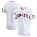 Los Angeles Angels White Puhics Home Elite Patch Jersey