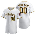 Custom Pittsburgh Pirates White Puhics 2020 Stitched Flex Base Jersey